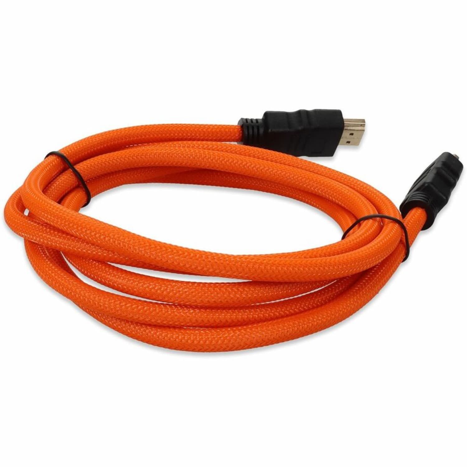 AddOn 6FT HDMI 1.4 BRAIDED ORANGE M / M HDMI TO HDMI 1.4 HIGH SPEED CABLE, HDMIHSMM6BRORG - Image 6