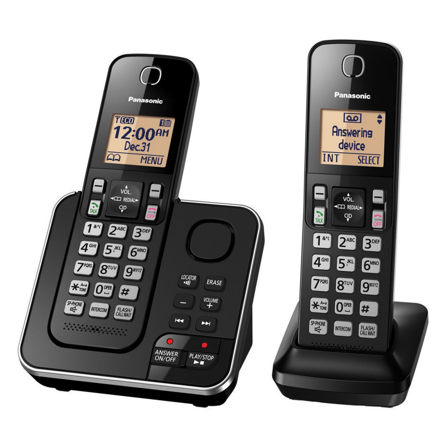 Panasonic DECT 6.0 Expandable Cordless Phone System With Answering Machine And 2 Handsets, KX-TGC362B - Image 3