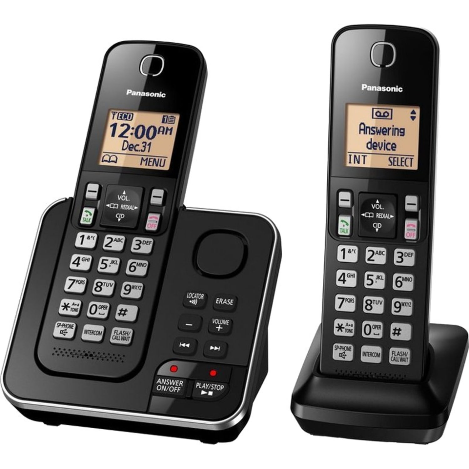 Panasonic DECT 6.0 Expandable Cordless Phone System With Answering Machine And 2 Handsets, KX-TGC362B - Image 5