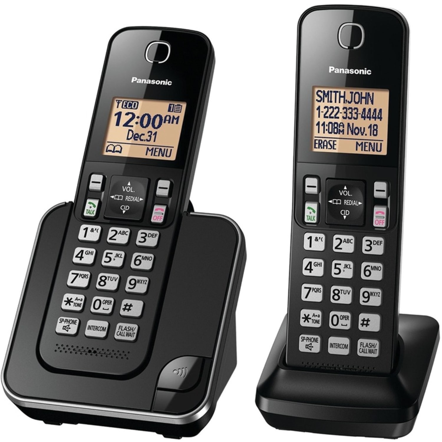 Panasonic DECT 6.0 Expandable Cordless Phone System With Answering Machine And 2 Handsets, KX-TGC362B - Image 6