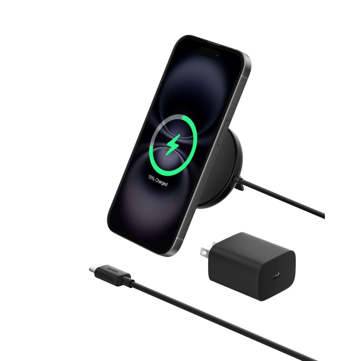 Belkin BoostCharge Pro Magnetic Wireless Charging Pad, Black, WIA011TTBK - Image 3