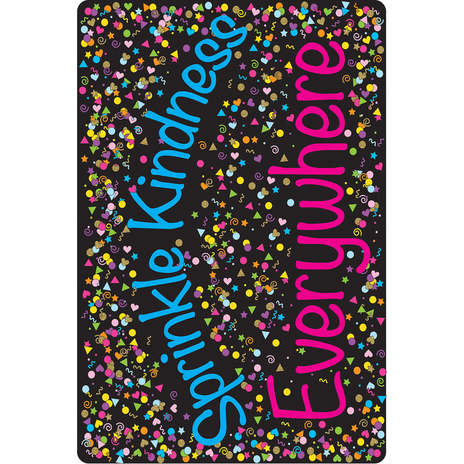 Ashley Smart Poly Welcome Mat With Slip Resistant Backing, 15.5in x 23.5in, Confetti, Sprinkle Kindness Everywhere, Pack Of 2 - Image 4