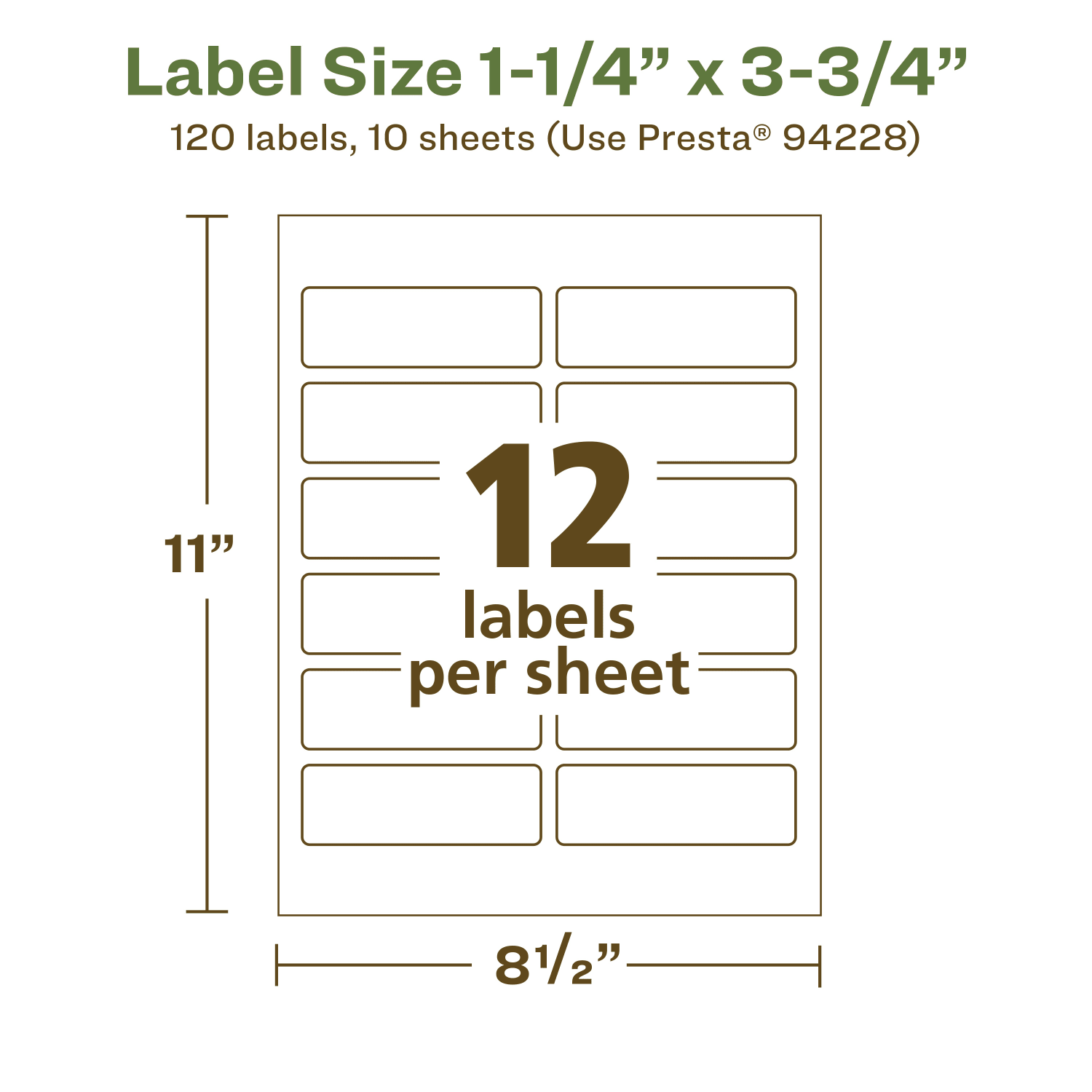 Avery Recycled Paper Labels, 94228-EWMP10, Rectangle, 1-1/4in x 3-3/4in, White, Pack Of 120 - Image 6