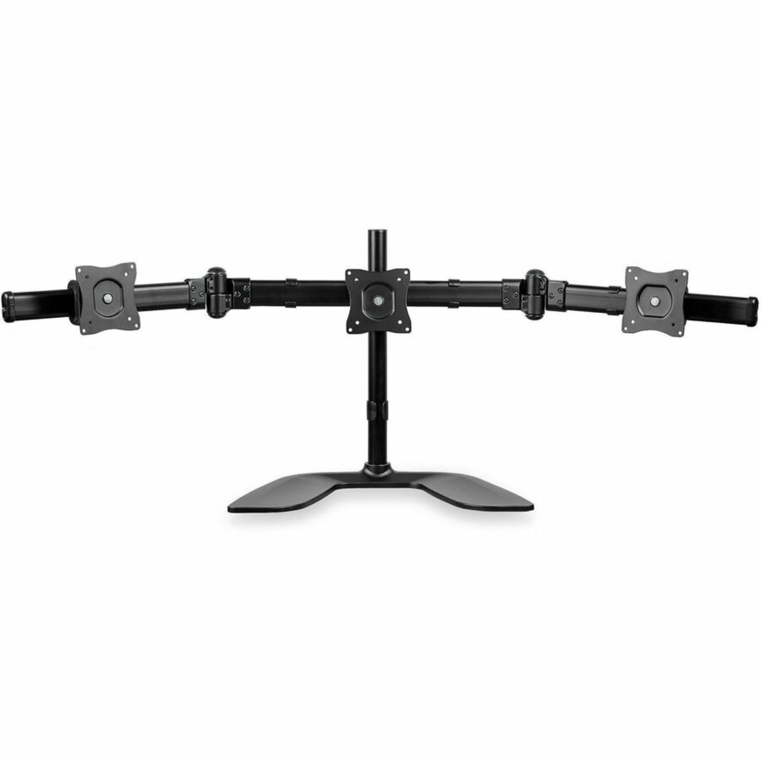 StarTech.com Triple Monitor Stand - Crossbar - Steel & Aluminum - For VESA Mount Monitors up to 27in - Computer Monitor Stand - 3 Monitor Arm - Up to 27in Screen Support - 52.80 lb Load Capacity - 18.2in Height x 11.8in Width - Desktop, Freestanding - Image 3