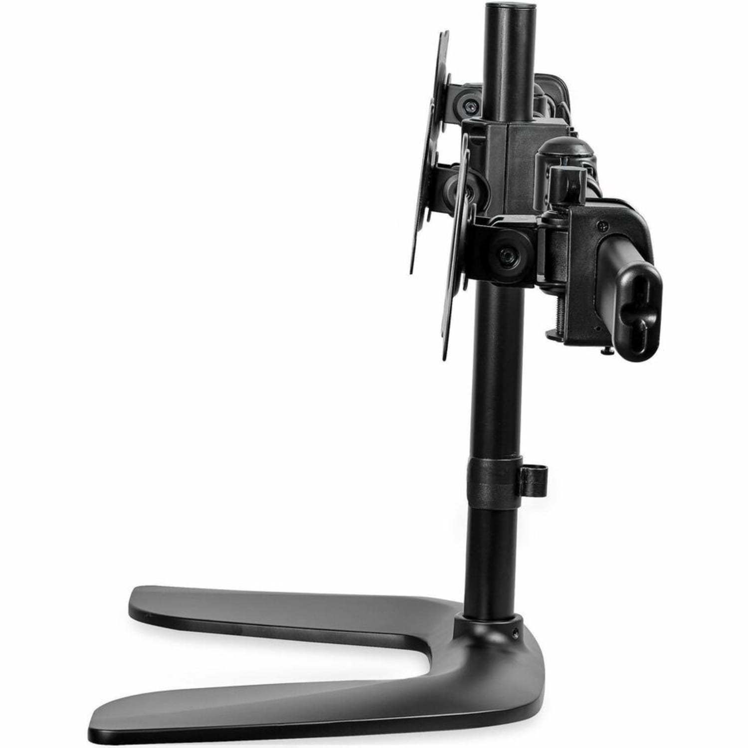 StarTech.com Triple Monitor Stand - Crossbar - Steel & Aluminum - For VESA Mount Monitors up to 27in - Computer Monitor Stand - 3 Monitor Arm - Up to 27in Screen Support - 52.80 lb Load Capacity - 18.2in Height x 11.8in Width - Desktop, Freestanding - Image 5