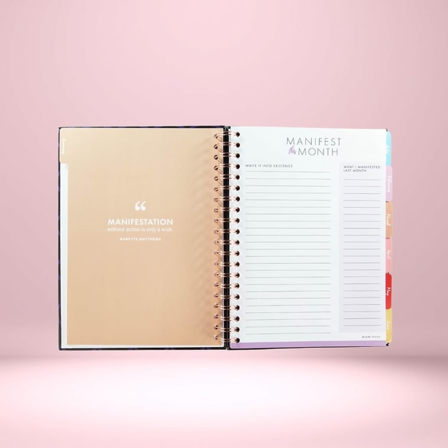 2025 Miami Posh, LLC My Posh Planner Monthly/Daily/Weekly Appointment Planner, 7in x 5in, Black, January To December - Image 4
