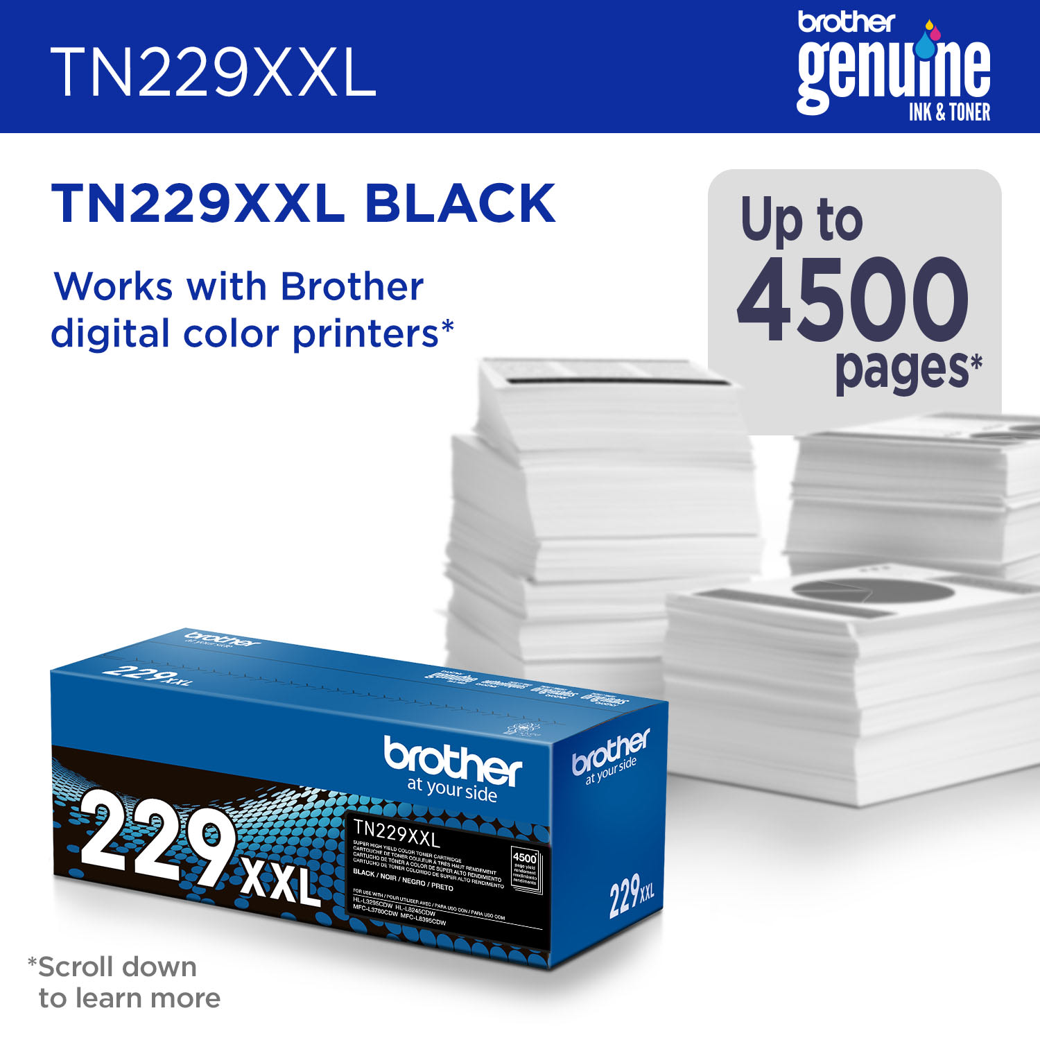 Brother TN229XXL Black Super-High Yield Toner Cartridge, (TN229XXLBK) - Image 3