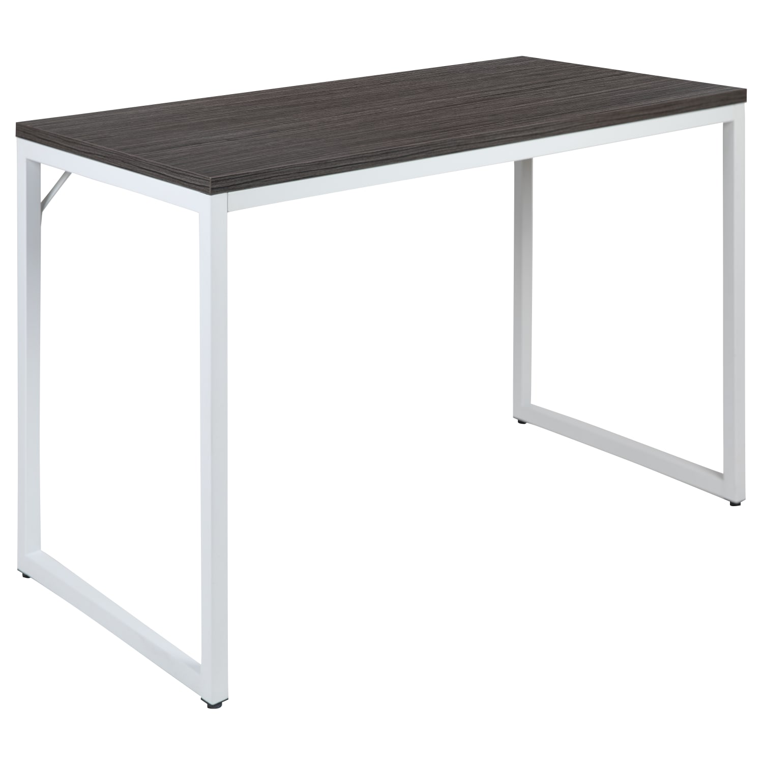 Flash Furniture 48inW Commercial-Grade Industrial Office Computer Desk, Rustic Gray/White - Image 3