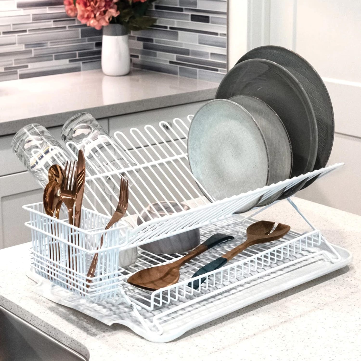 Better Houseware Cutlery Holder, 4inH x 2-3/4inW x 7-3/4inD, White - Image 5