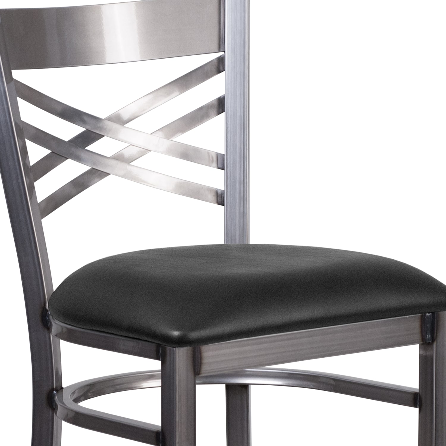 Flash Furniture MetalVinyl Restaurant Barstool With X Back BlackClear Coated PopularChairscom Flash Furniture MetalVinyl Restaurant Barstool With X Back BlackClear Coated PopularChairscom