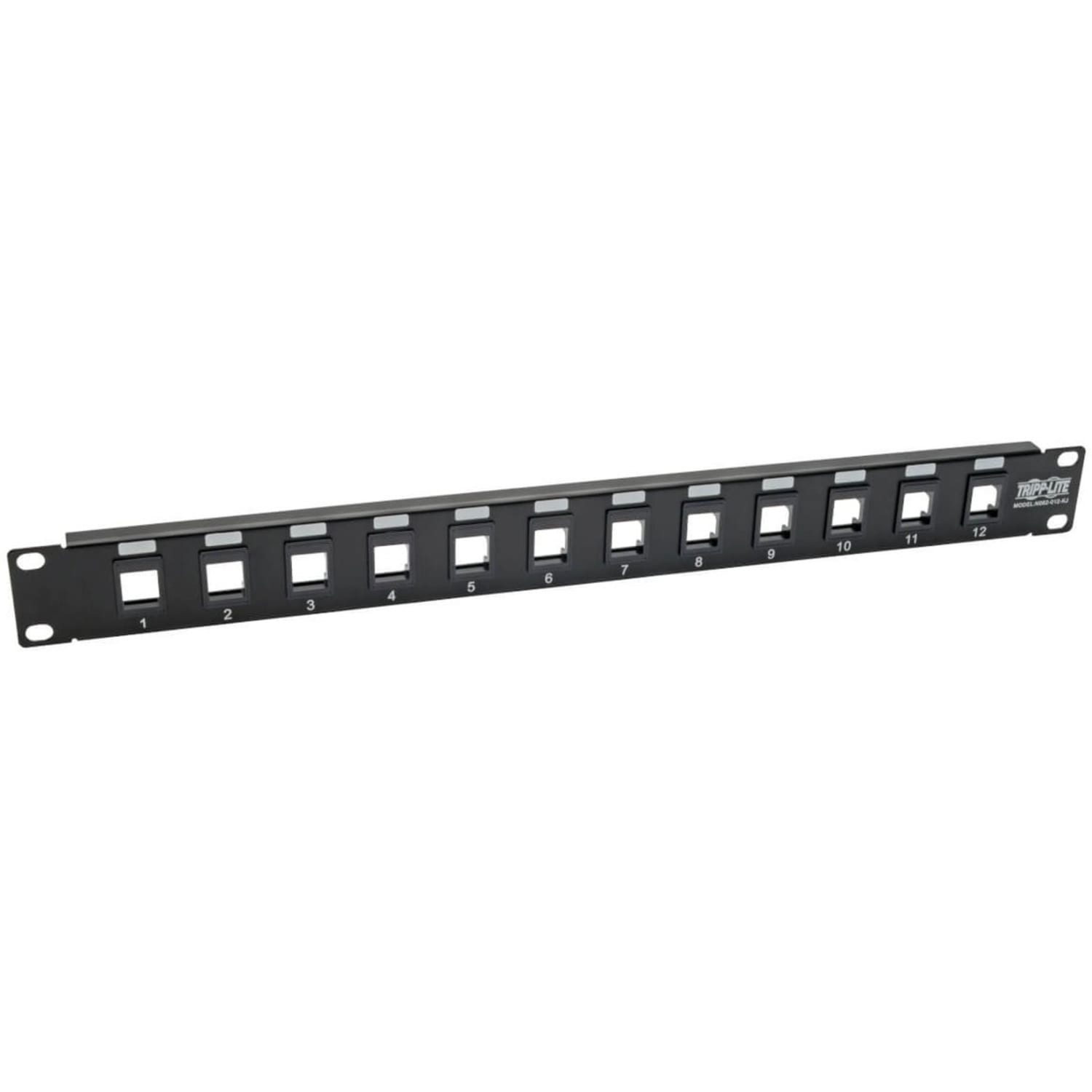 Eaton Tripp Lite Series 12-Port 1U Rack-Mount Unshielded Blank Keystone/Multimedia Patch Panel, RJ45 Ethernet, USB, HDMI, Cat5e/6 - N062012KJ
