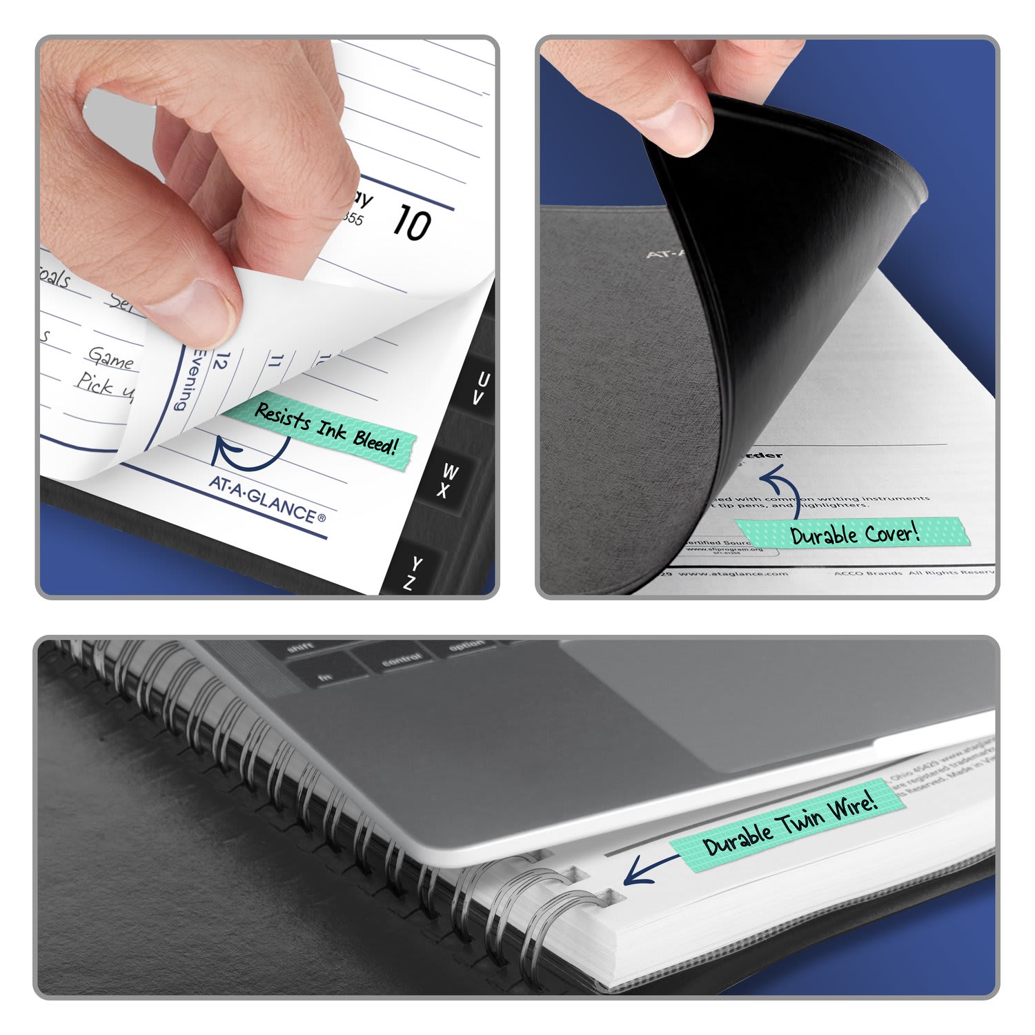 AT-A-GLANCE DayMinder 2027 Weekly Appointment Book Planner, Tabbed Telephone/Address Pages, Black, Small, 5in x 8in - Image 5