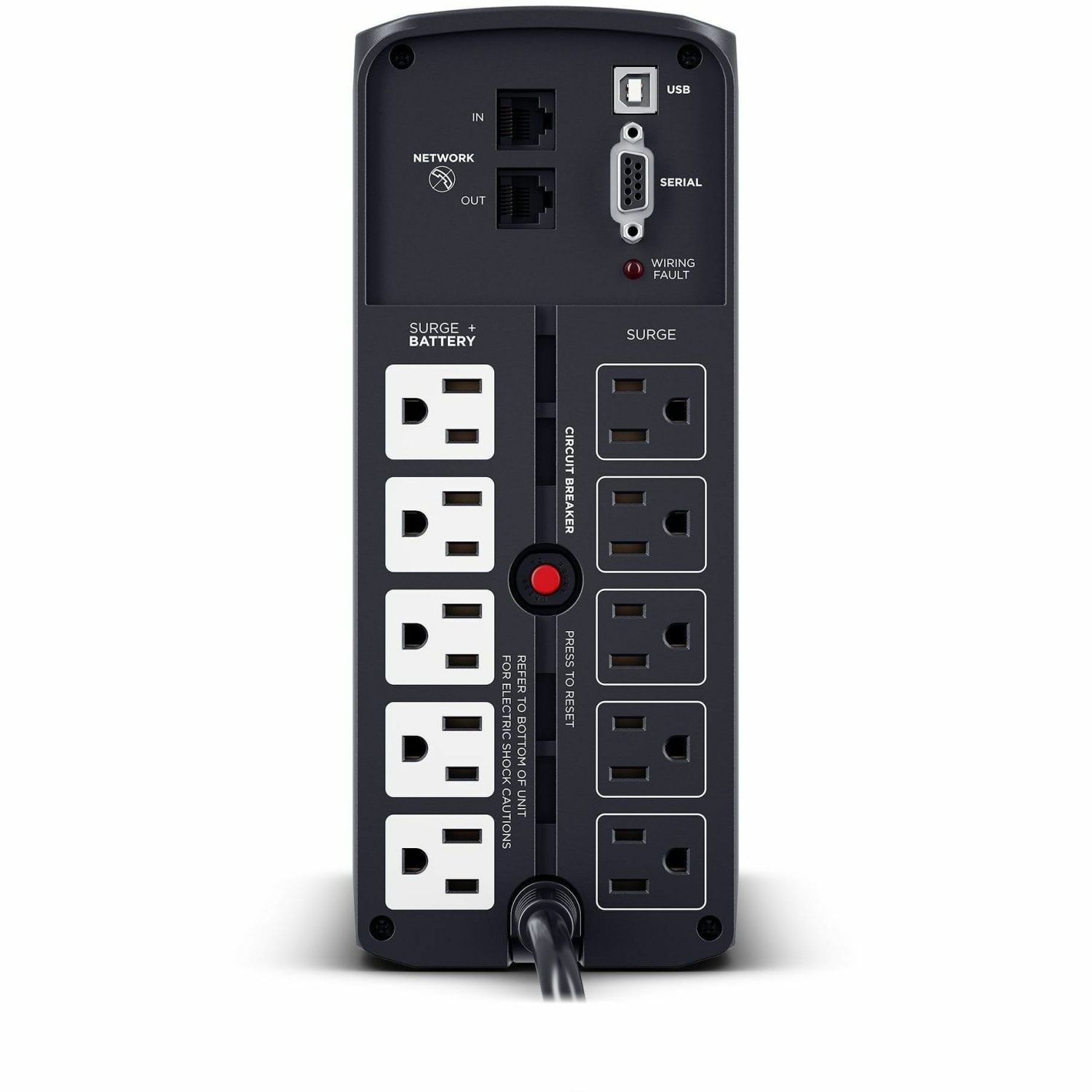 CyberPower PFC Sinewave Series CP1000PFCLCDTAA - UPS - AC 120 V - 600 Watt - 1000 VA - 9 Ah - RS-232, USB - output connectors: 10 - TAA Compliant - Image 5
