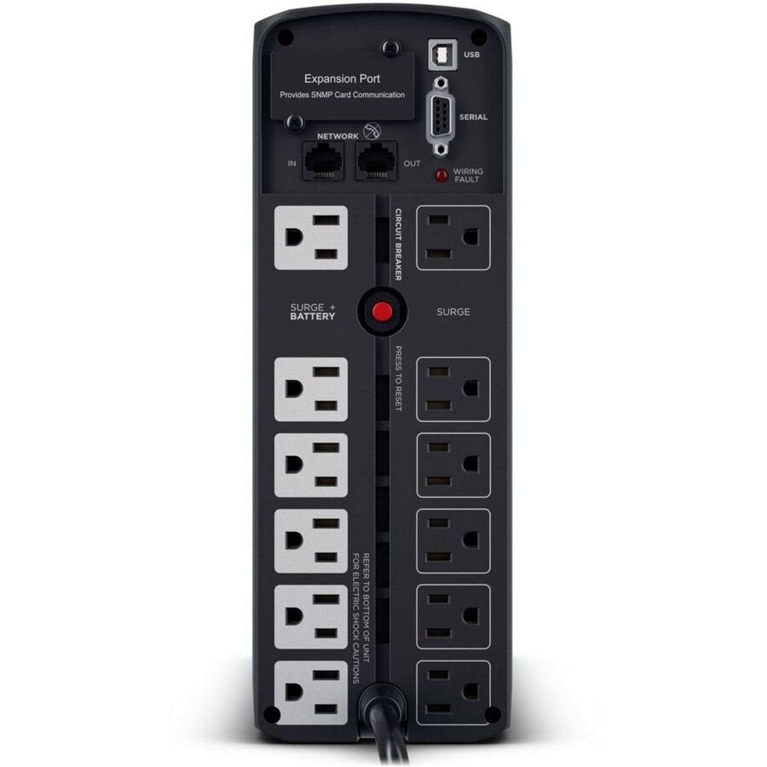 CyberPower CP1500PFCLCDTAA TAA Compliant UPS System - 1500VA/1000W, 120 VAC, NEMA 5-15P, Mini-Tower, Sine Wave, 12 Outlets, LCD, PowerPanel Business, $500000 CEG, 3YR Warranty - Image 3
