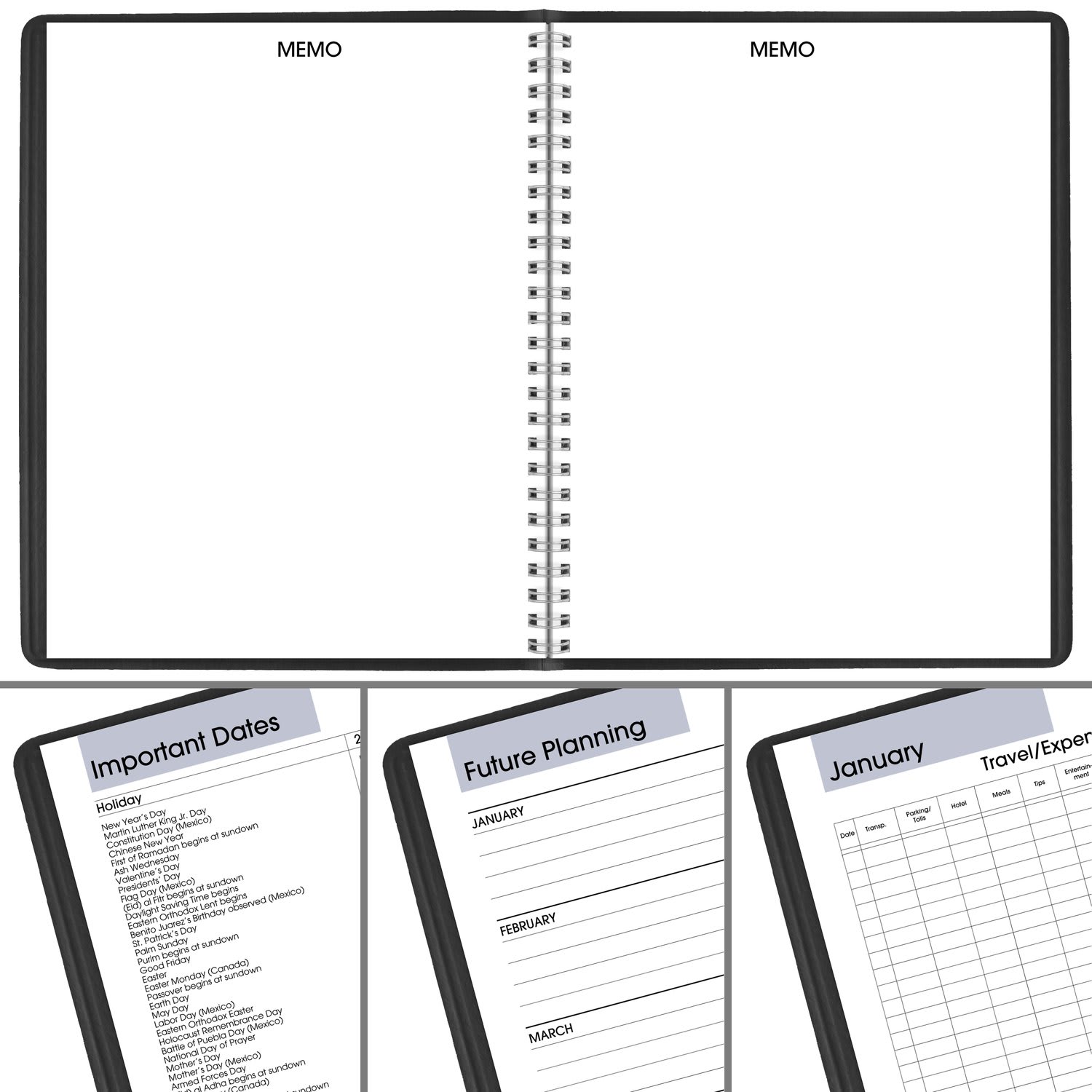 AT-A-GLANCE DayMinder 2027 Monthly Planner, Black, Medium, 7in x 8 3/4in - Image 6