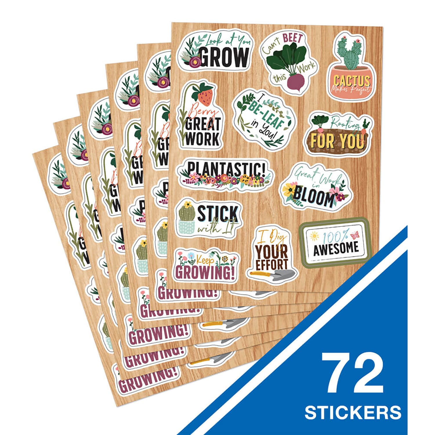 Carson Dellosa Education Stickers, Grow Together Motivators Shape, 72 Stickers Per Pack, Set Of 12 Packs - Image 3
