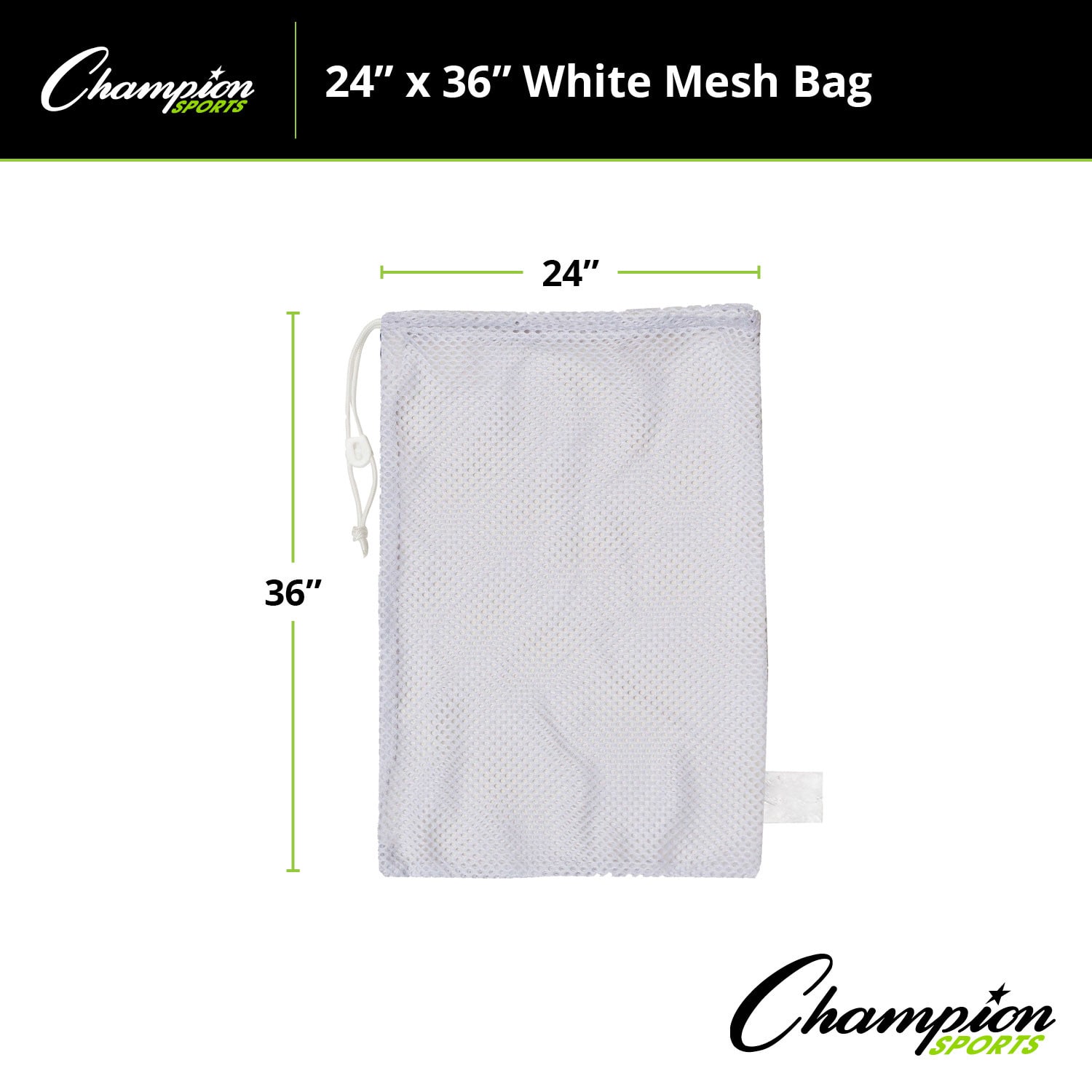 Champion Sports Equipment Bags, 24in x 36in, White, Pack Of 3 Bags - Image 4