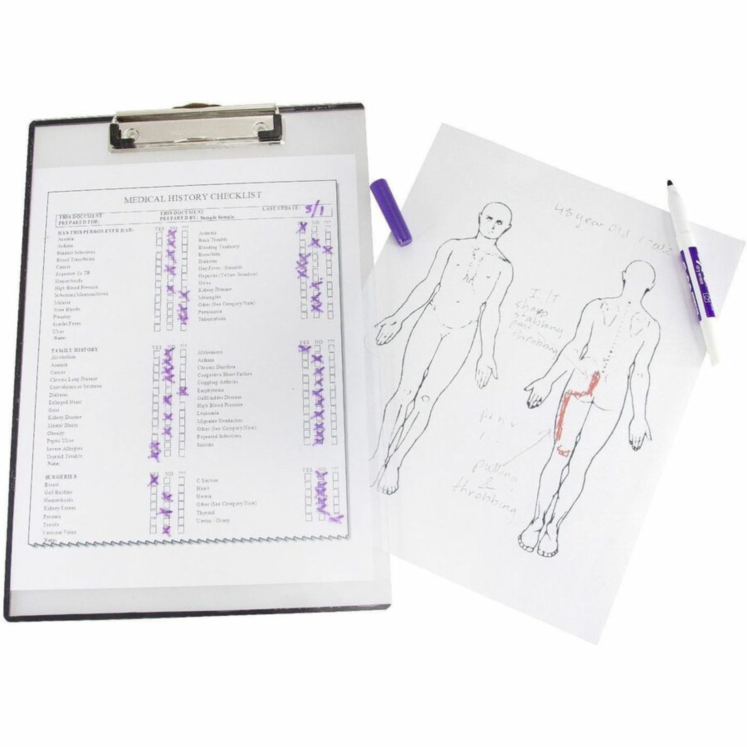 Baumgartens Double-Panel See-Thru Clipboard, 8 1/2in x 11in, Clear - Image 6