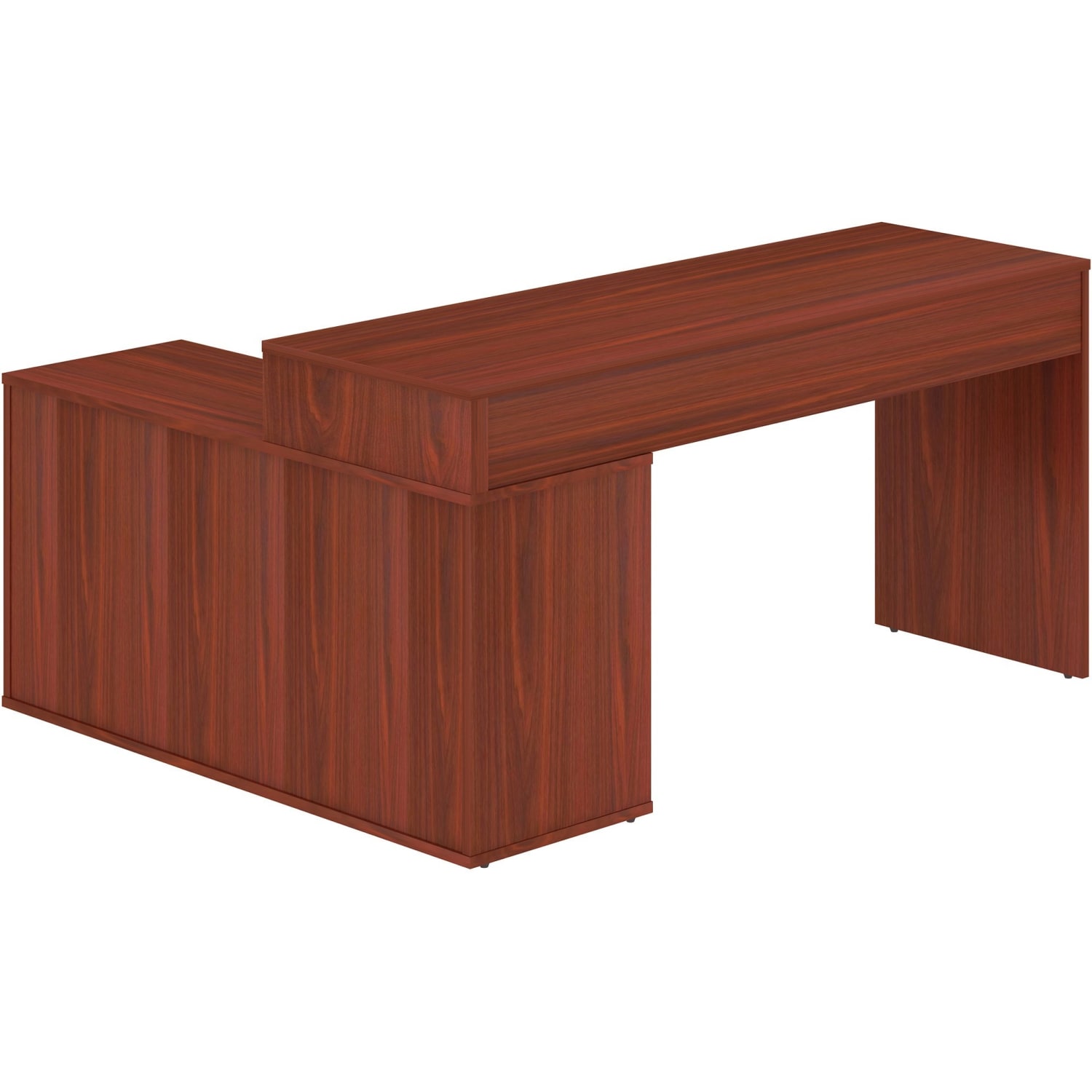 LYS L-Shape Workstation with Cabinet - Laminated L-shaped Top - 200 lb Capacity - 29.50inx60inx 47.25in Depth - DK103RRMH - Image 4