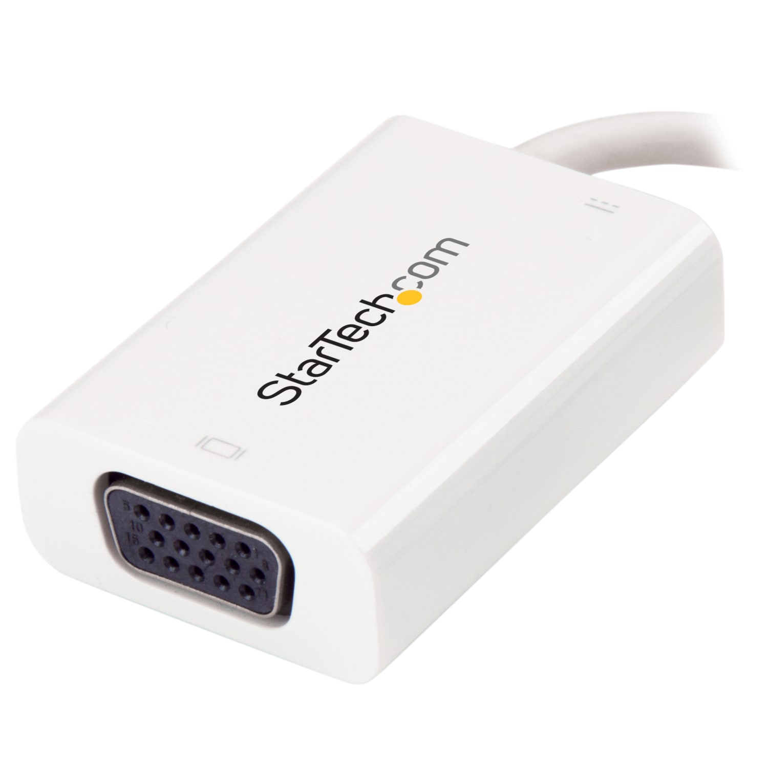 StarTech.com USB-C to VGA Adapter - 60 W USB Power Delivery - USB Type C Adapter for USB-C devices such as your 2018 iPad Pro - White - 1080p - Thunderbolt 3 Compatible - Image 4