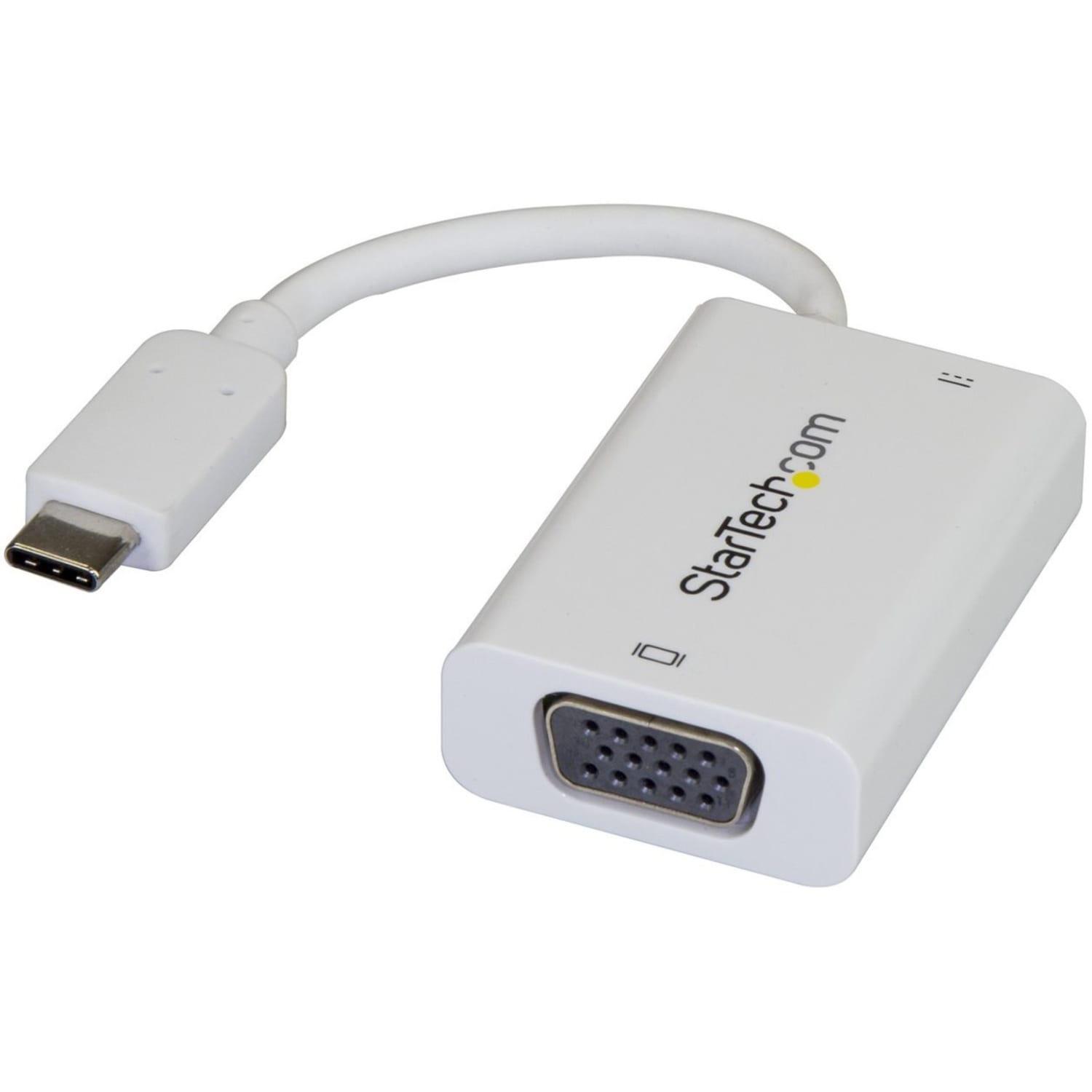StarTech.com USB-C to VGA Adapter - 60 W USB Power Delivery - USB Type C Adapter for USB-C devices such as your 2018 iPad Pro - White - 1080p - Thunderbolt 3 Compatible - Image 6