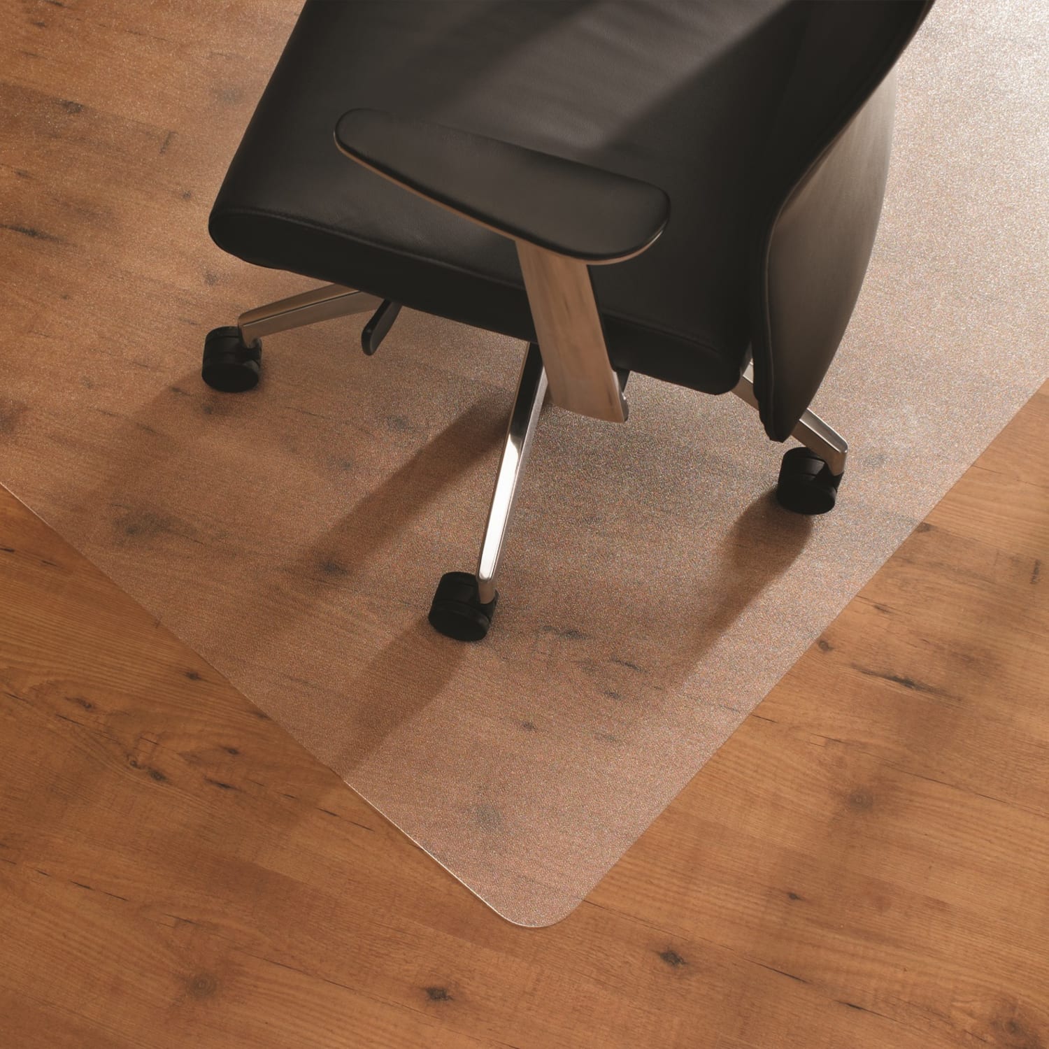 Floortex Ultimat Polycarbonate Corner Workstation Chair Mat For Hard Floors, 48in x 60in, Clear - Image 3
