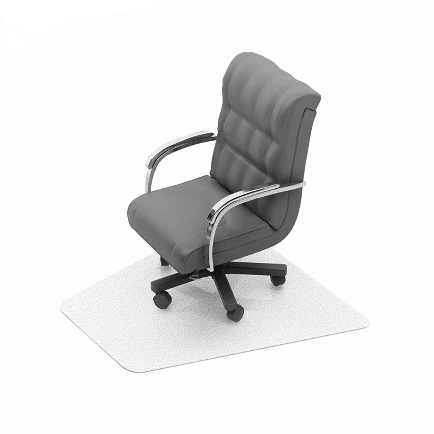 Floortex Ultimat Polycarbonate Corner Workstation Chair Mat For Hard Floors, 48in x 60in, Clear - Image 6