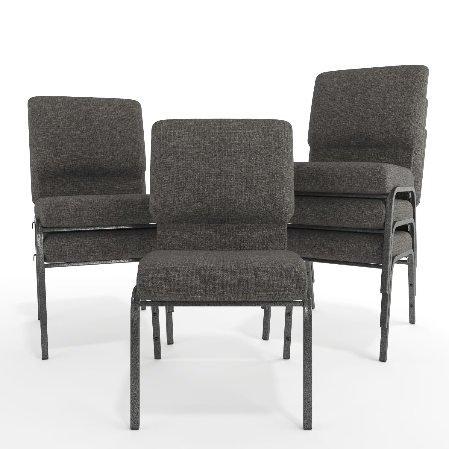 Flash Furniture Advantage Church Chair Charcoal GraySilver Vein PCHT111 PopularChairscom