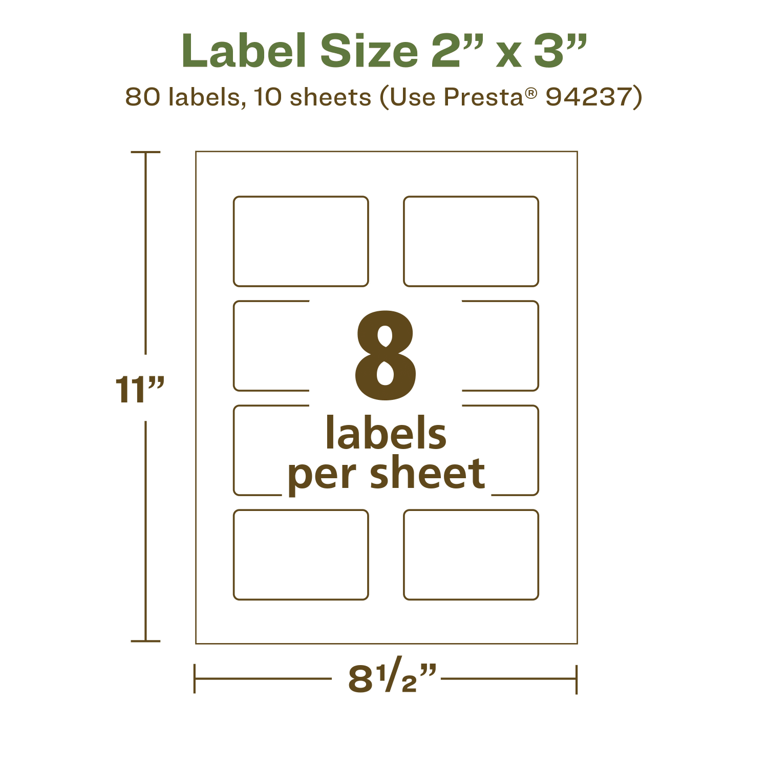 Avery Recycled Paper Labels, 94237-EWMP10, Rectangle, 2in x 3in, White, Pack Of 80 - Image 6