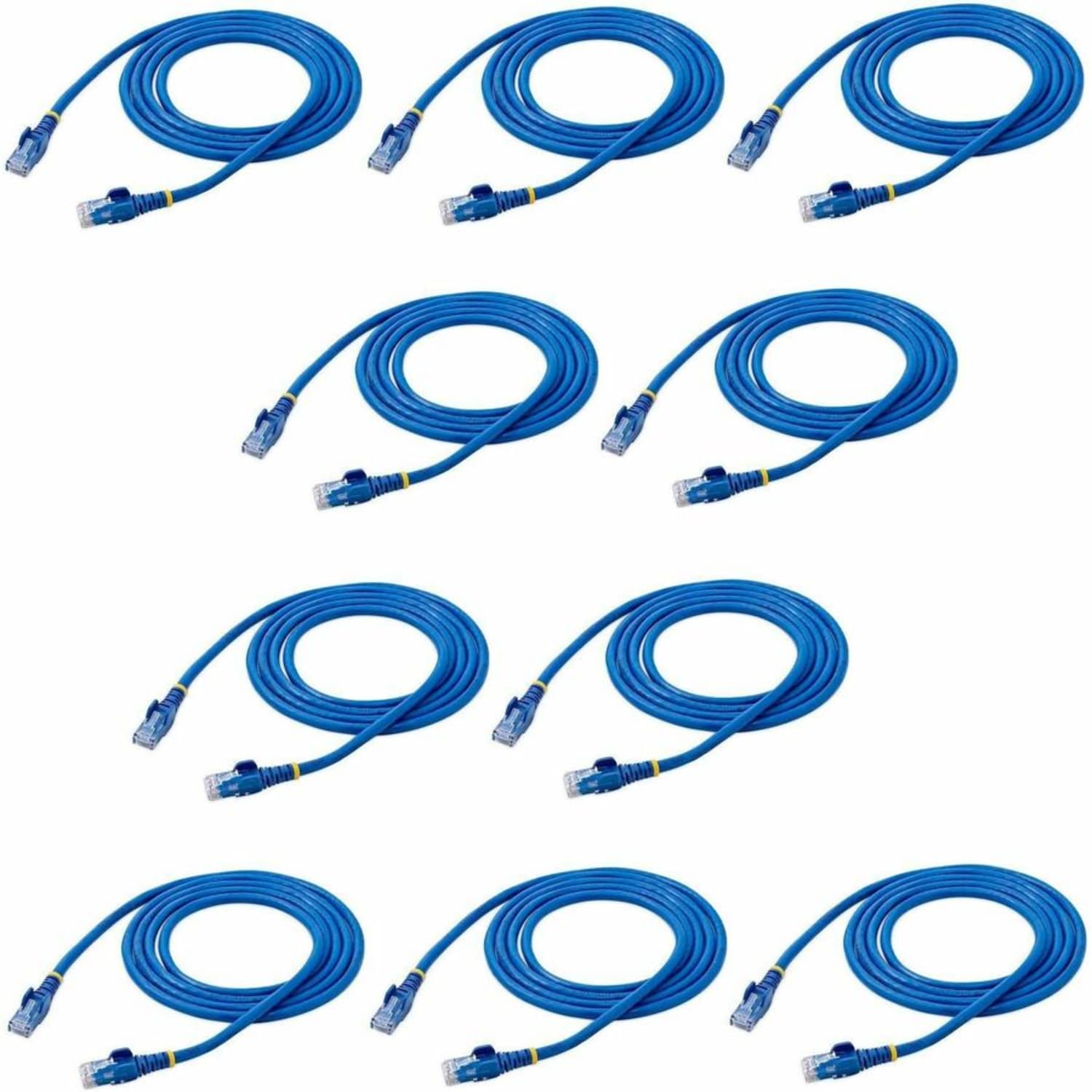 StarTech.com 6 ft. CAT6 Cable - 10 Pack - BlueCAT6 Patch Cable - Snagless RJ45 Connectors - Category 6 Cable - N6PATCH6BL10PK - Image 3