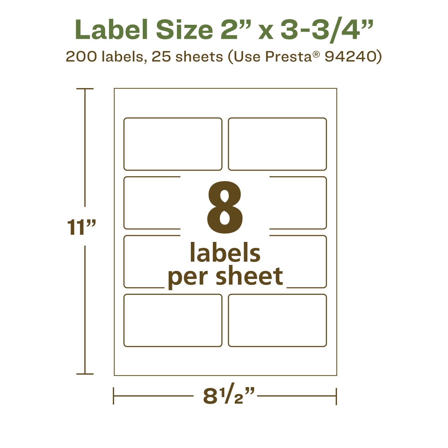 Avery Recycled Paper Labels, 94240-EWMP25, Rectangle, 2in x 3-3/4in, White, Pack Of 200 - Image 6