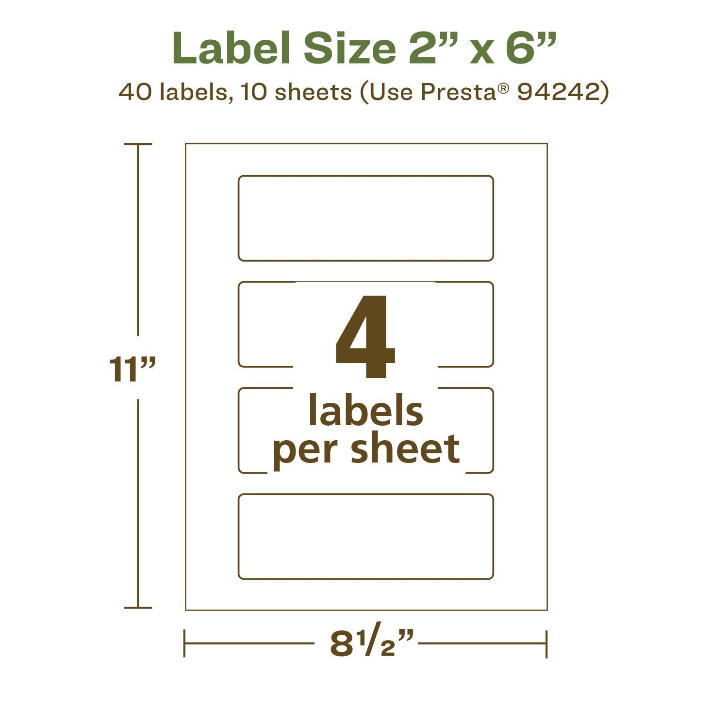 Avery Recycled Paper Labels, 94242-EWMP10, Rectangle, 2in x 6in, White, Pack Of 40 - Image 6