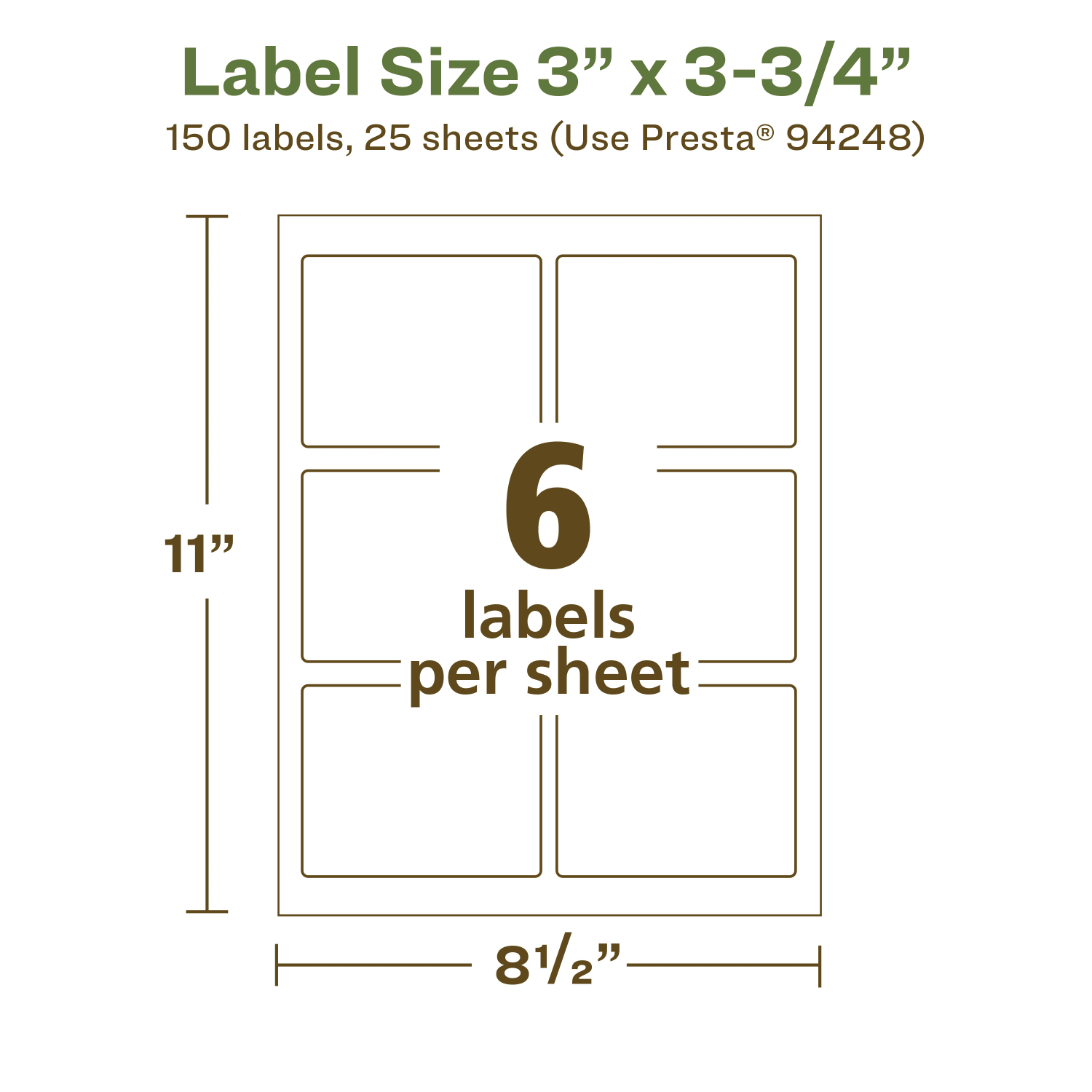 Avery Recycled Paper Labels, 94248-EWMP25, Rectangle, 3in x 3-3/4in, White, Pack Of 150 - Image 6