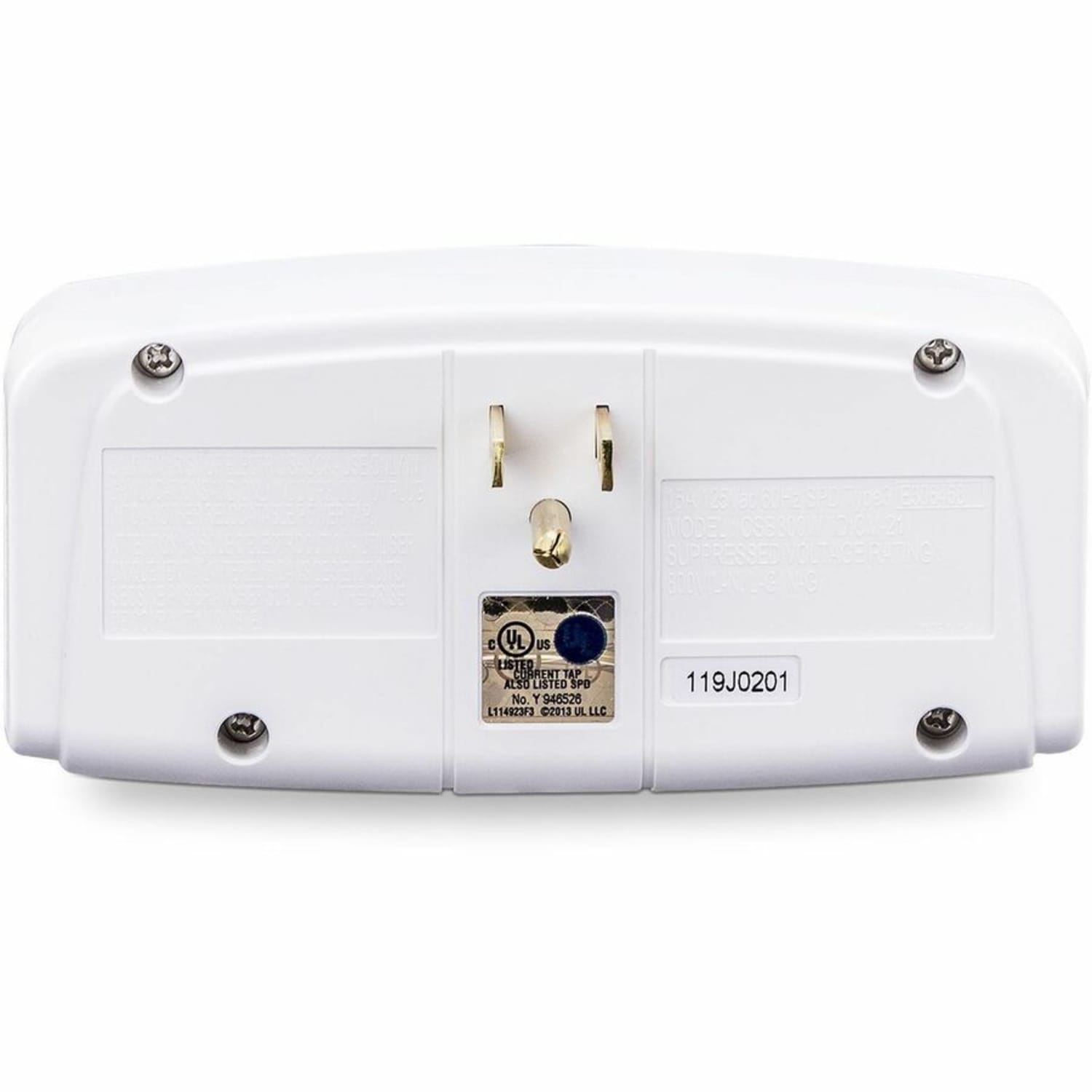 CyberPower CSB300W Essential 3 - Outlet Surge with 900 J - Clamping Voltage 800V, NEMA 5-15P, Wall Tap, EMI/RFI Filtration, White, Lifetime Warranty - Image 3