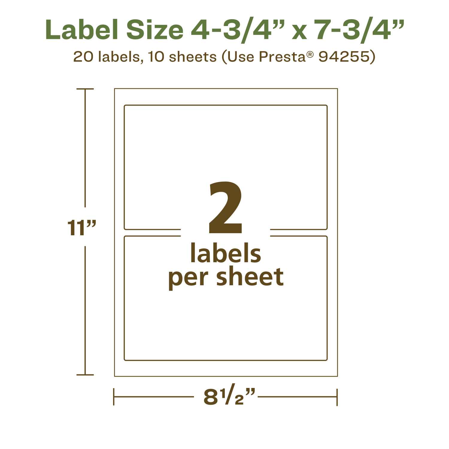 Avery Recycled Paper Labels, 94255-EWMP10, Rectangle, 4-3/4in x 7-3/4in, White, Pack Of 20 - Image 6