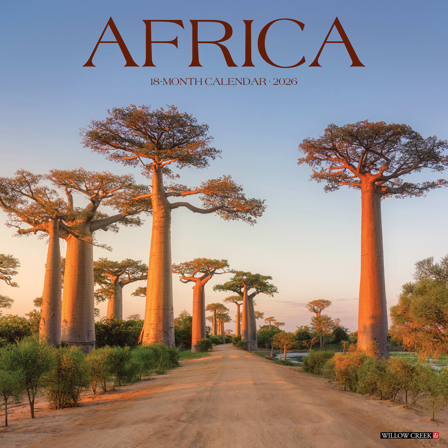 2026 Willow Creek Press Scenic Monthly Wall Calendar, 12in x 12in, Africa, January To December, 55632