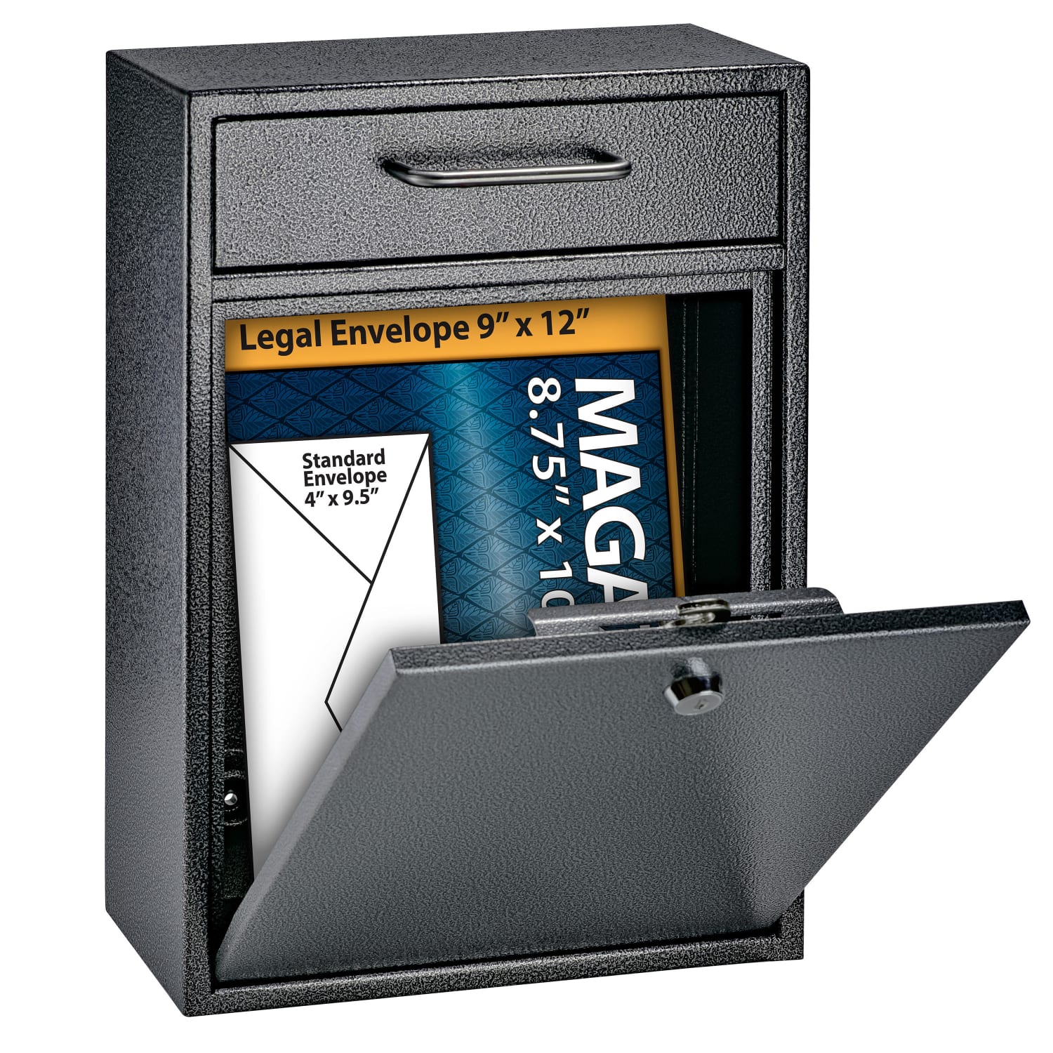 Mail Boss Locking Security Drop Box, 16 1/4inH x 11 1/4inW x 4 3/4inD, Galaxy - Image 5
