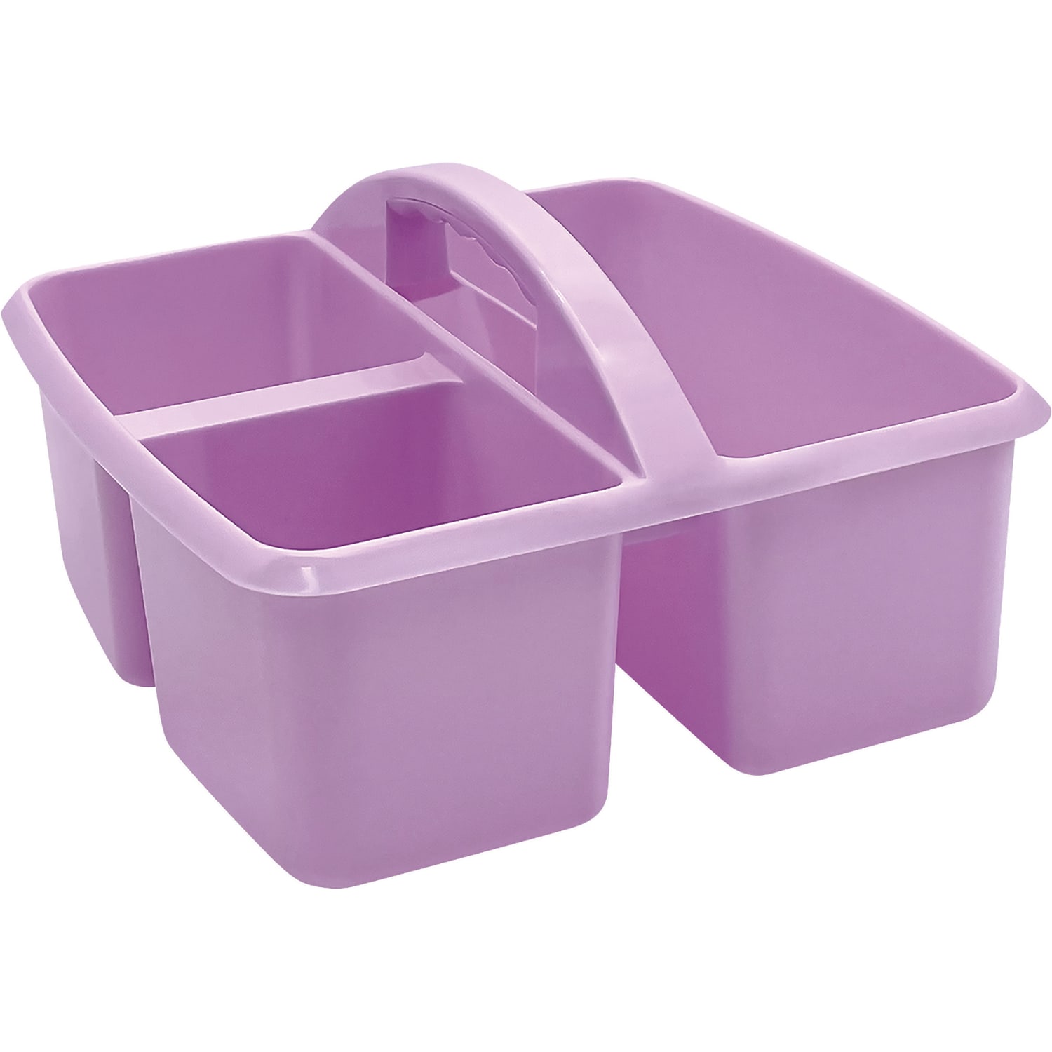 Teacher Created Resources Plastic Storage Caddies, 5-1/4inH x 9-1/4inW x 9inD, Lavender, Pack Of 6 Caddies - Image 3