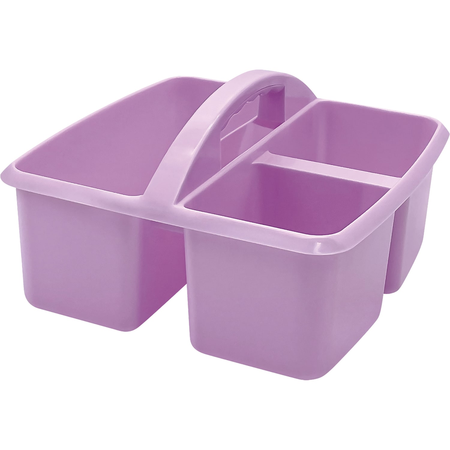 Teacher Created Resources Plastic Storage Caddies, 5-1/4inH x 9-1/4inW x 9inD, Lavender, Pack Of 6 Caddies - Image 4