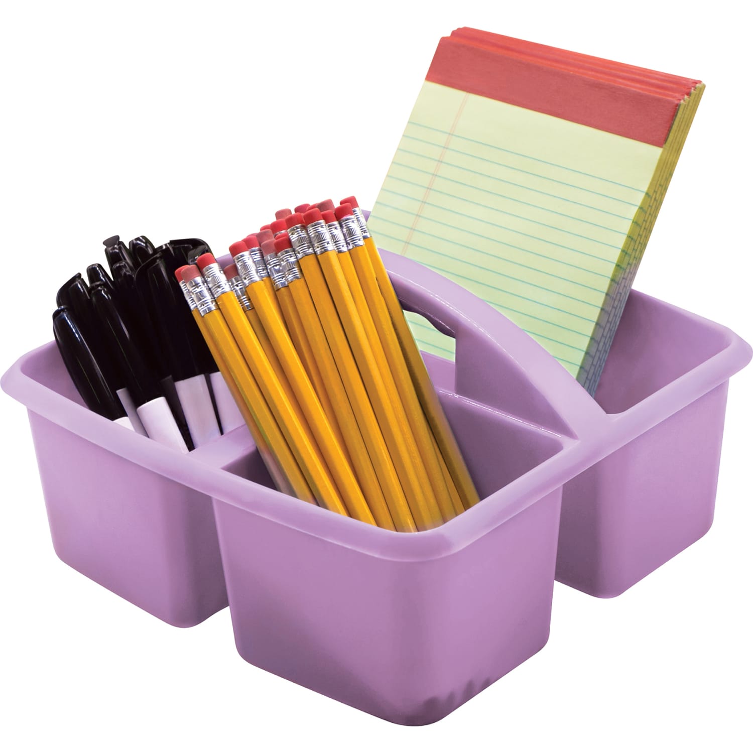 Teacher Created Resources Plastic Storage Caddies, 5-1/4inH x 9-1/4inW x 9inD, Lavender, Pack Of 6 Caddies - Image 5