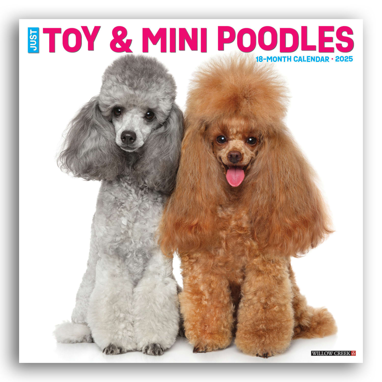 2025 Willow Creek Press Monthly Wall Calendar, 12in x 12in, Toy And Miniature Poodles, January 2025 to December 2025, 45145