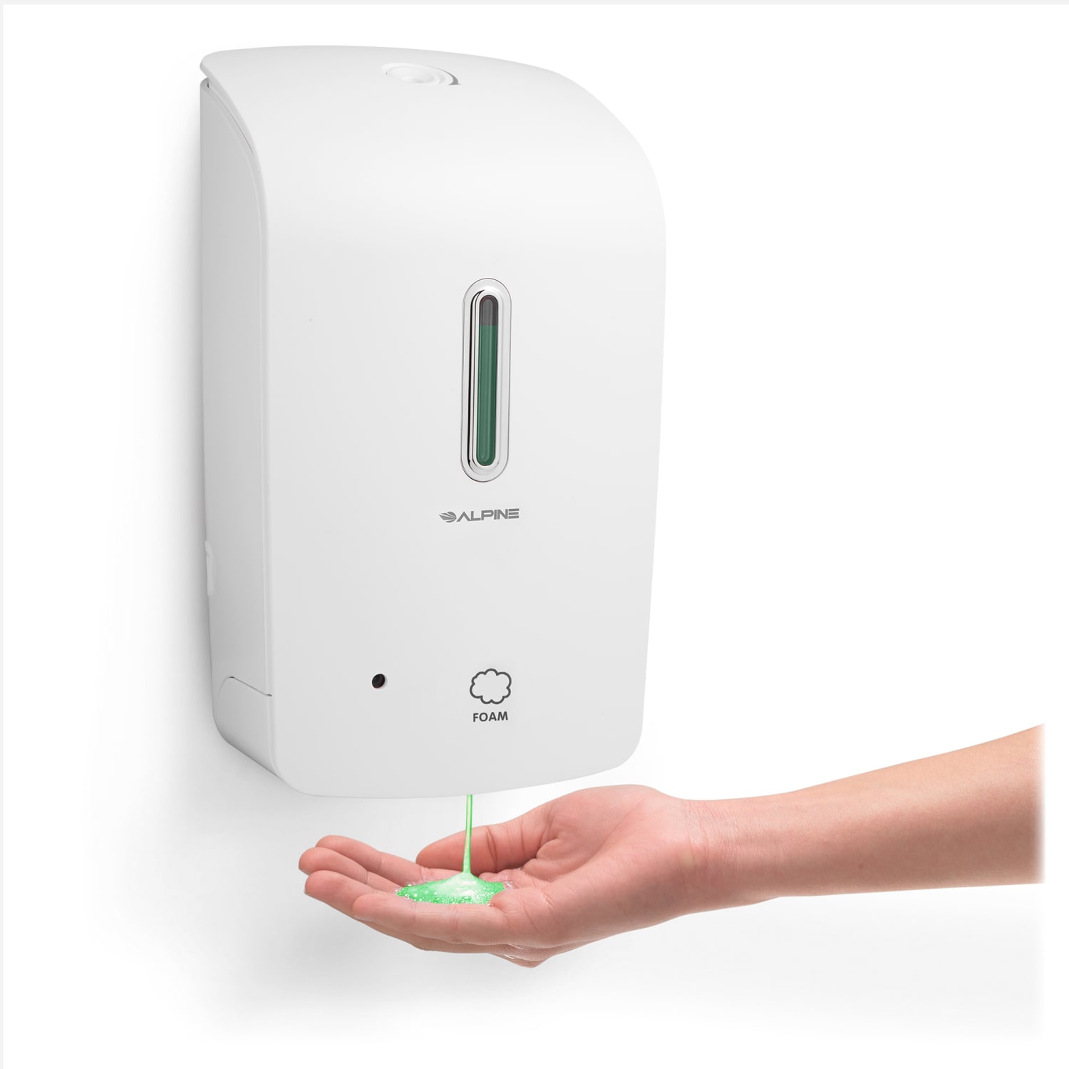 Alpine Automatic Foam Soap Dispenser, 11-1/4inH x 6-5/16inW x 4-7/16inD, White - Image 3