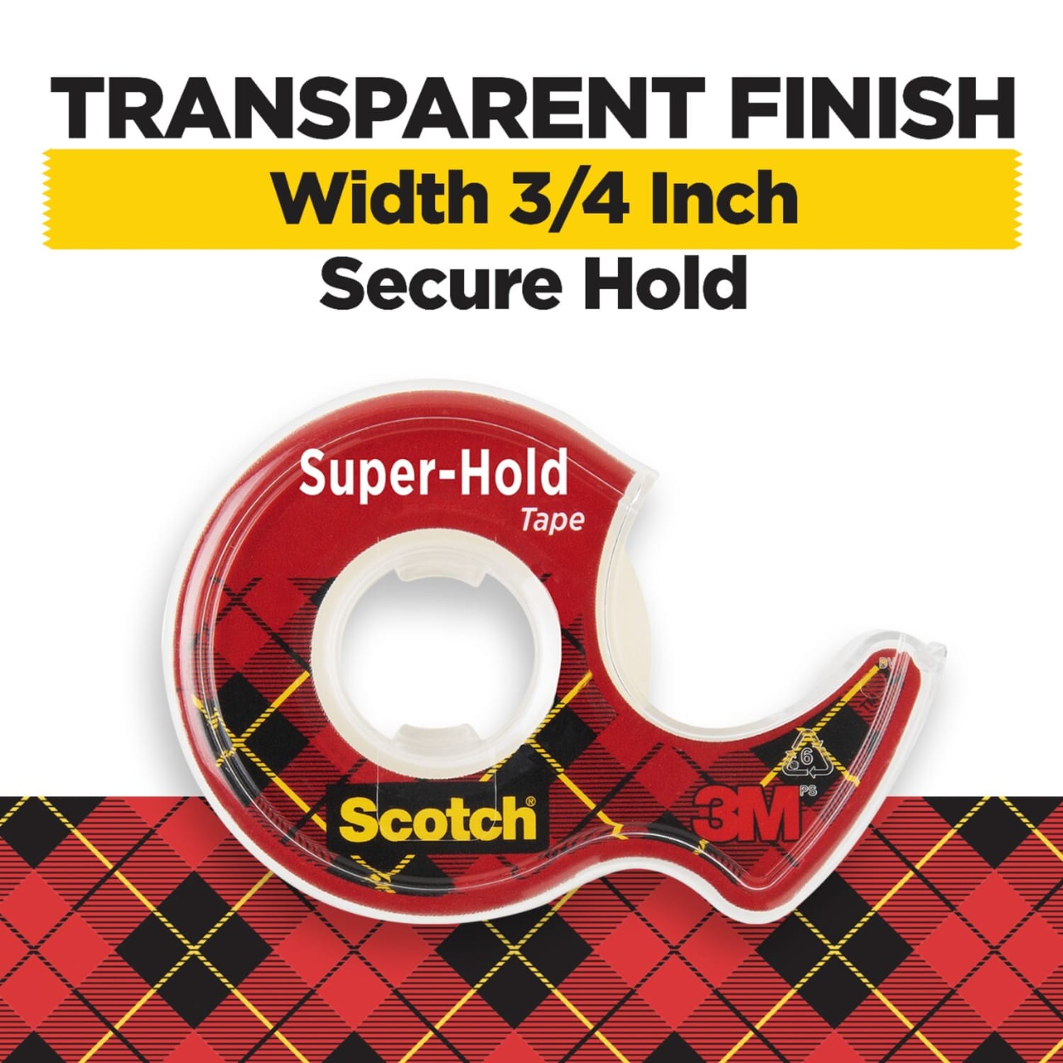Scotch Tape Super-Hold, 3/4in x 600in, Translucent, Pack of 2 rolls - Image 3