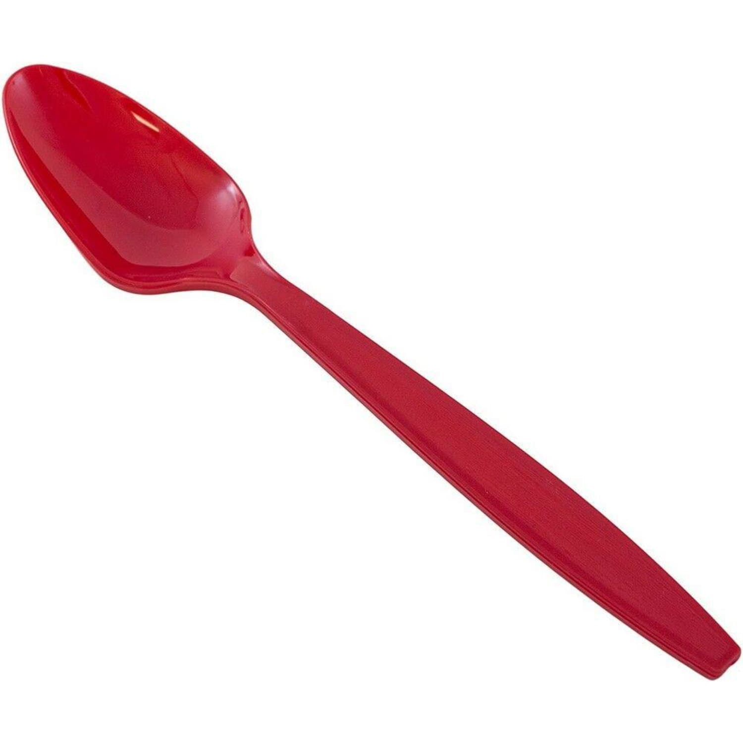 JAM PAPER Big Party Pack of Premium Plastic Spoons, Red, 100 Disposable Spoons/Box - Image 3