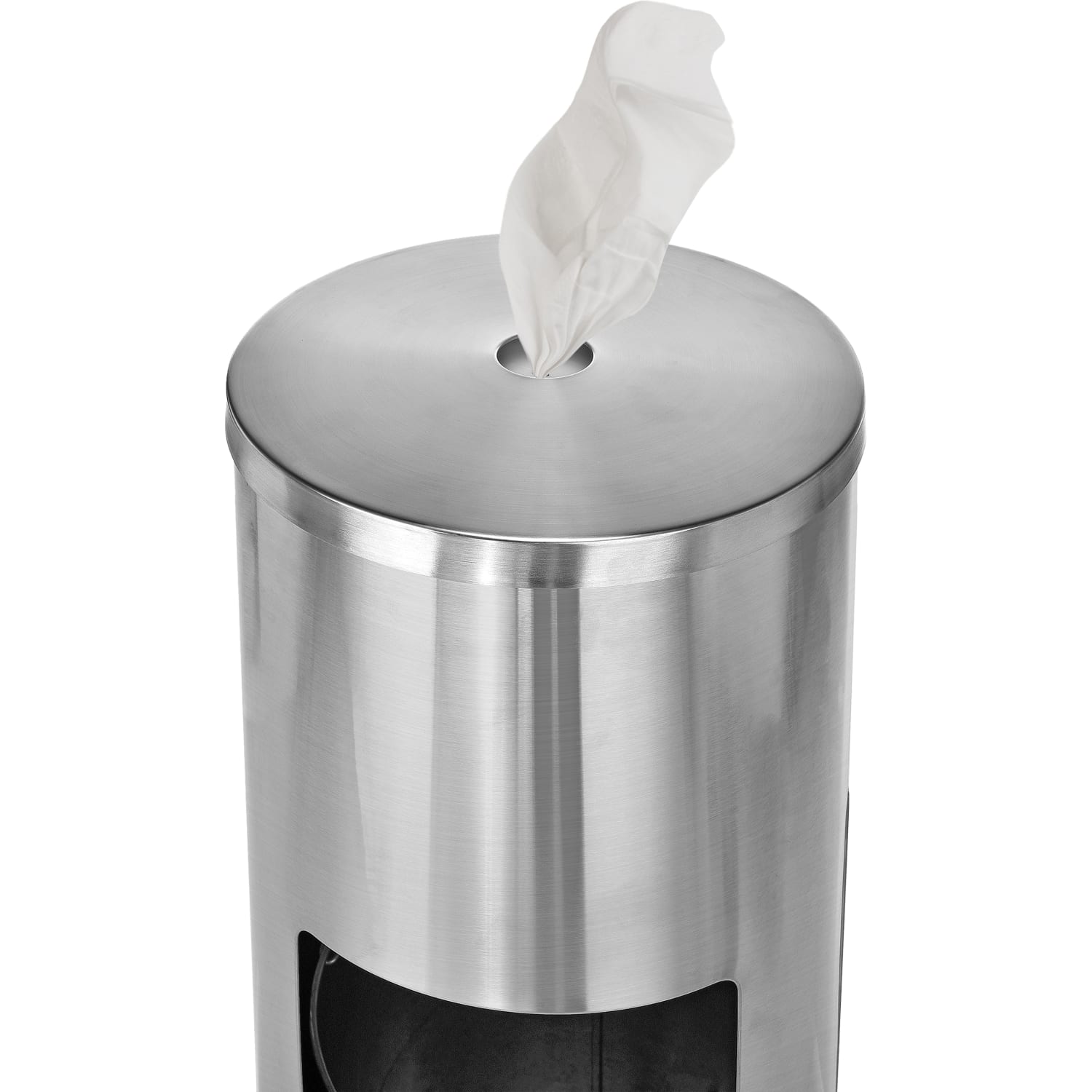 Alpine Stainless-Steel Gym Wet Wipe Dispenser With Built-In Trash Can, 36inH x 13inW x 13inD - Image 3