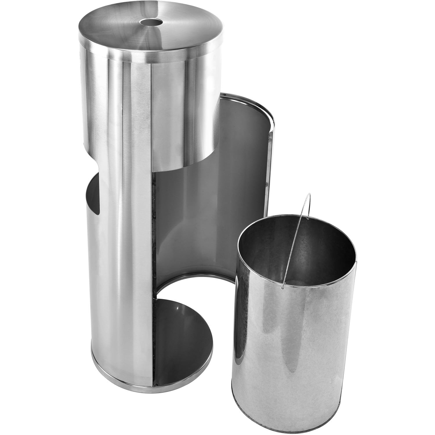 Alpine Stainless-Steel Gym Wet Wipe Dispenser With Built-In Trash Can, 36inH x 13inW x 13inD - Image 6