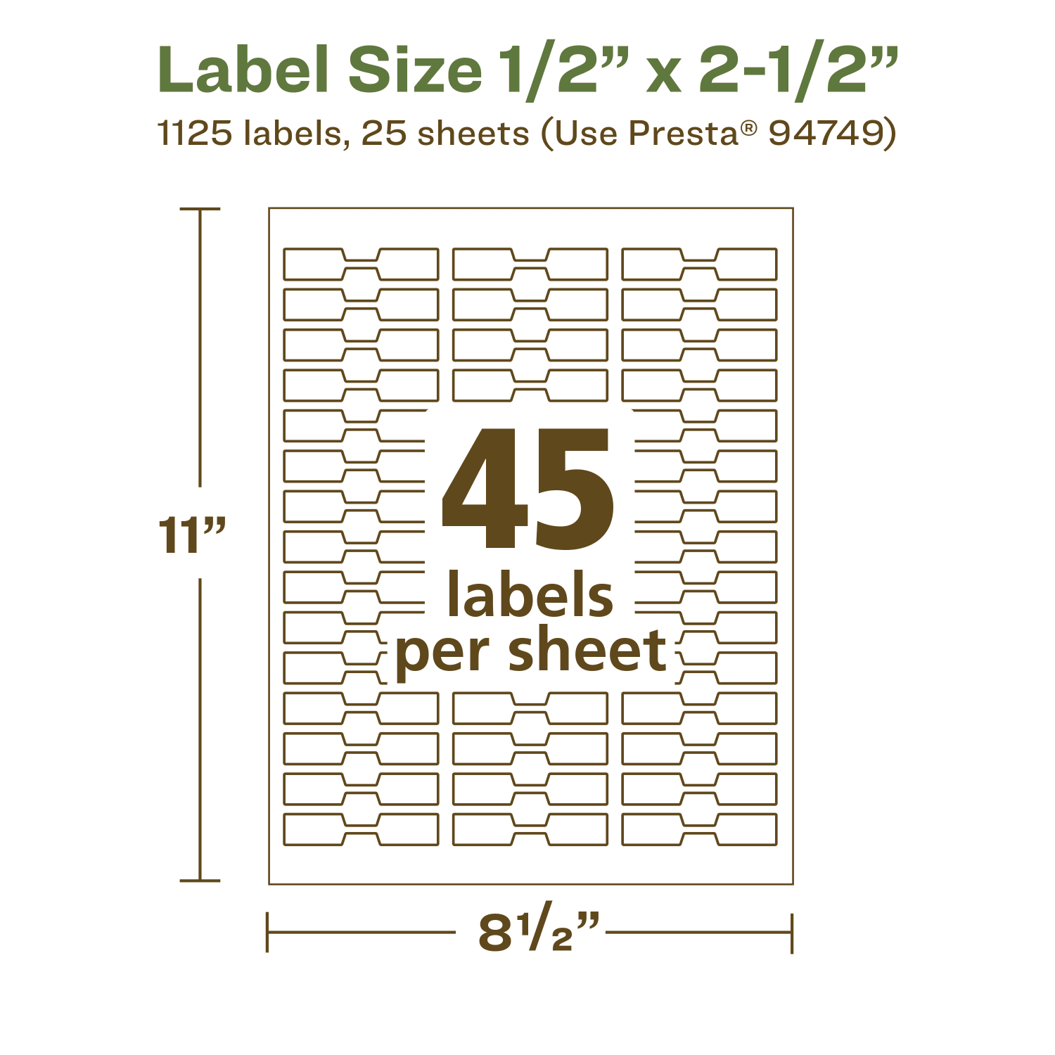 Avery Recycled Paper Labels, 94749-EWMP25, Barbell, 1/2in x 2-1/2in, White, Pack Of 1125 - Image 6