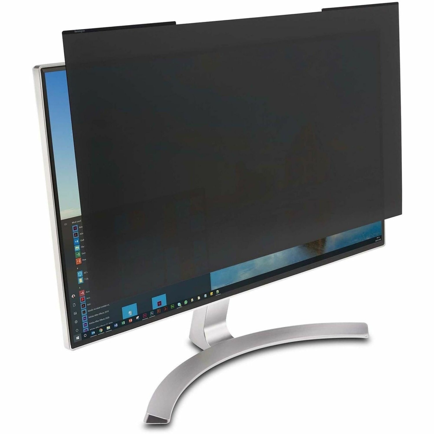 Kensington MagPro 27.0in Monitor Privacy Screen with Magnetic Strip Black - For 27in Widescreen LCD Monitor - 16:9 - Scratch Resistant, Damage Resistant - Anti-glare - 1 Each