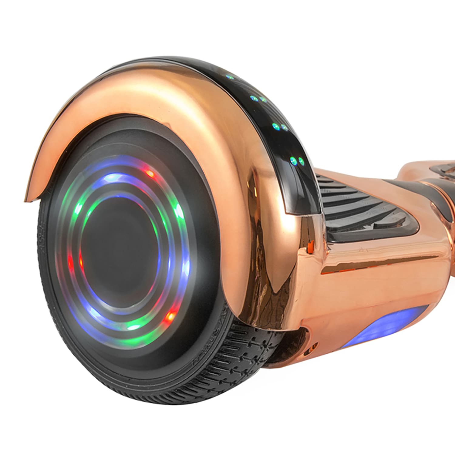AOB Hoverboard With Bluetooth Speakers, 7inH x 27inW x 7-5/16inD, Rose Gold/Chrome - Image 4