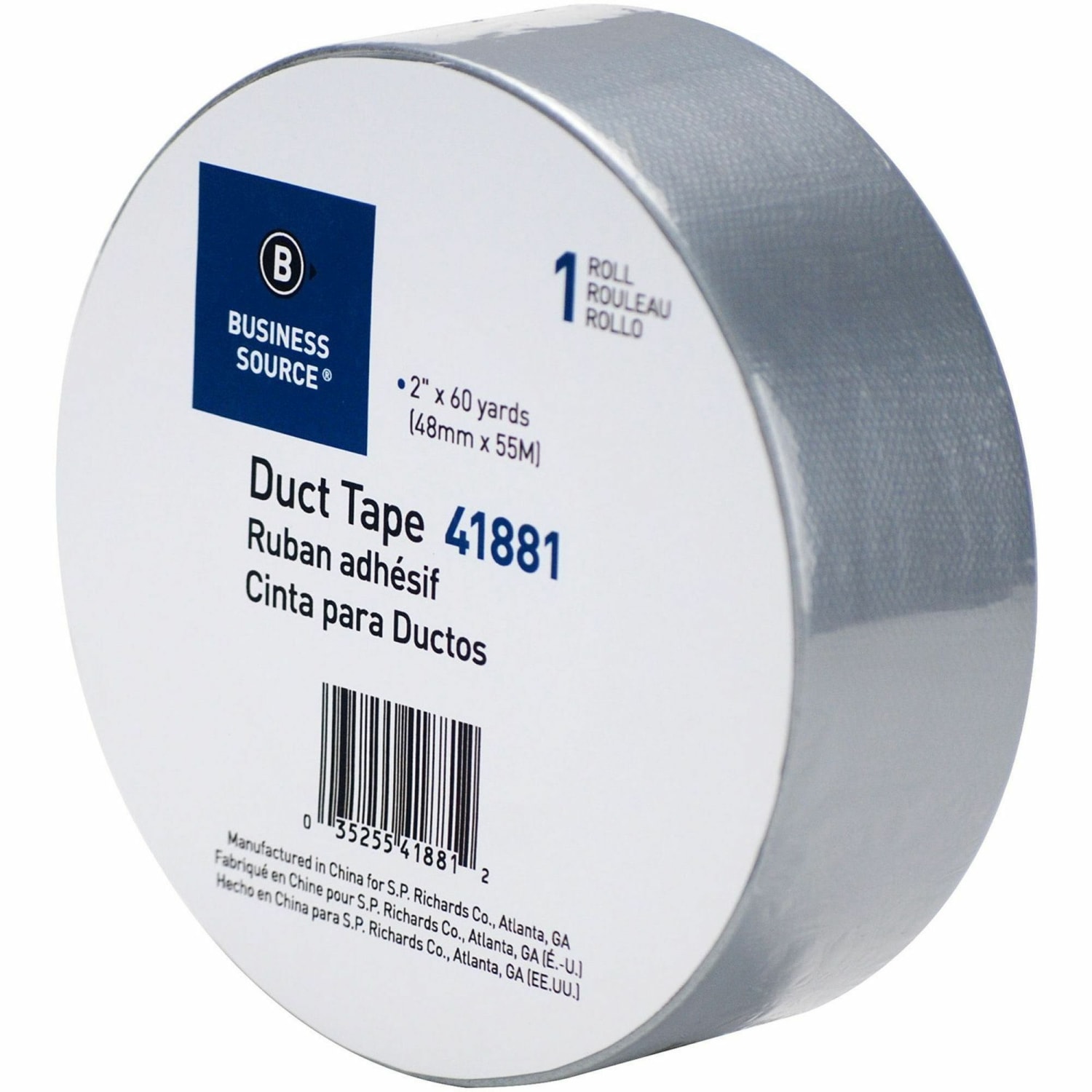 Business Source General-purpose Duct Tape - 60 yd Length x 2in Width x 9 mil Thickness - Gray - For Indoor, Outdoor, General Purpose, Wrapping, Sealing - 1 Roll - Image 5